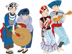 China Lisu people Ethnic group Ethnische Minderheit Folk costume ...