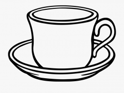 Table-glass Coffee Saucer Teacup - Cup Clipart Black And ...