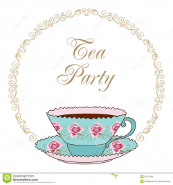 Download tea party card clipart Tea party Clip art | Tea ...