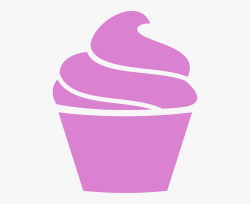 Dessert Clipart Purple - Transparent Background Cupcake ...