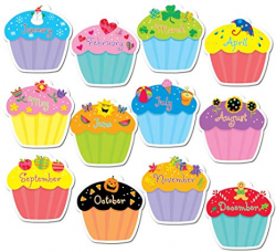 Creative Teaching Press 10-Inch Jumbo Designer Cut-Outs, Cupcakes (5938)