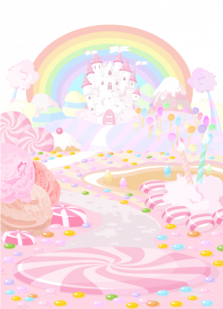 Candy Land Lollipop Cupcake Dessert - Pink fairy tale world 536*743 ...