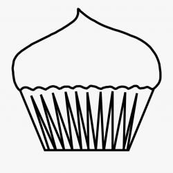 Cupcake Black And White Cute Cupcake Outline Clipart - Blank ...