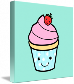 Cute Strawberry Cupcake by Amble & Sing