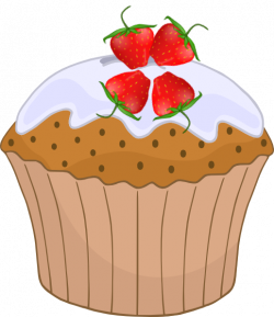Strawberry Cupcake 4 Clip Art at Clker.com - vector clip art online ...