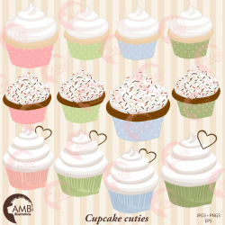 Cupcake clipart, Bake Sale Clipart, muffin Clipart, Baking clipart,  commercial Use, AMB-1573