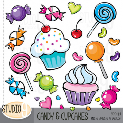CANDY & CUPCAKES Clip Art: | Clipart Panda - Free Clipart Images