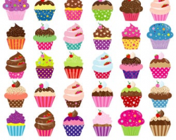 Cupcakes clipart | Etsy