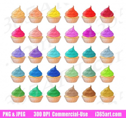 50% OFF Cupcake Clipart, Cupcake Clip Art, Delicious Cupcakes, Frosted  Cupcakes, Planner Sticker Graphics, PNG Sweets, Commercial