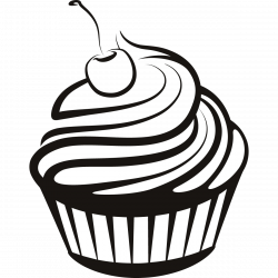 Cupcake Black And White Drawings Cupcakes Clipart ...