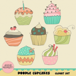 buy2get1 buy2get1cupcakes clipart set doodle by ...