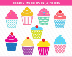 Cupcake SVG, Muffin svg, Cupcake clipart, Cupcakes svg ...