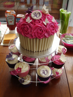 Image Detail for - ... giant cupcake and matching cupcakes ...