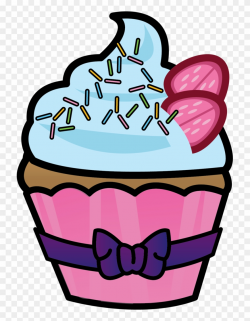 Cupcakes Clipart Half Eaten Cupcake - Sketsa Gambar Ice ...