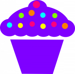 Purple Polka Dot Cupcake Clip Art at Clker.com - vector clip art ...