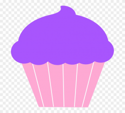 Frosting Clipart Plain Cupcake - Purple Cupcake Clipart ...