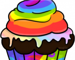 Drawn Cupcake Rainbow Cupcake - Rainbow Cupcake Transparent ...