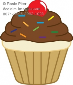 Clipart Illustration of a Cupcake