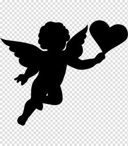 Cherub Cupid Silhouette , angel baby transparent background ...