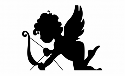 Angel Warrior Clipart Bow Arrow - Cupid Silhouette Png ...
