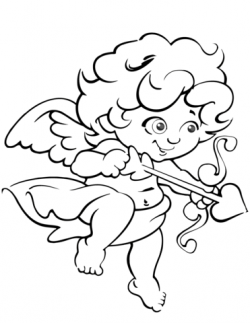 Cute Valentine Cupid coloring page | Free Printable Coloring ...