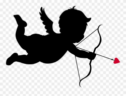 Cupid With Bow And Arrow - Cupid Silhouette Clipart (#431516 ...