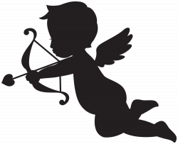 Cupid Silhouette Transparent Image | Gallery Yopriceville ...