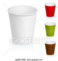 Vector Stock - Empty cardboard coffee cups. Clipart ...