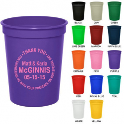 Party Cups (Clipart 1190) Thank You - Personalized Wedding ...