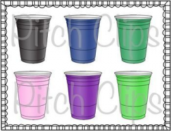Plastic Cups Clip Art (Clip Art) - 12 Colors +BW! Commercial ...