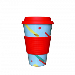 Red 14oz reusable coffee cup - Bamboosters