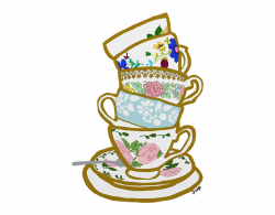 Clipart Cup Tea Party - Stack Of Tea Cups Clipart {#4381996 ...