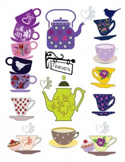 Clipart Tea Cups, Graphics of Pots, Tea Related Images ...