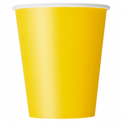 9oz Yellow Paper Cups, 8ct