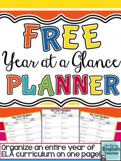 FREE Year at a Glance Planning Template | Homeschooling ...
