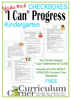 Kid Clip Art I Can Statements Kindergarten CCSS Checkboxes ...