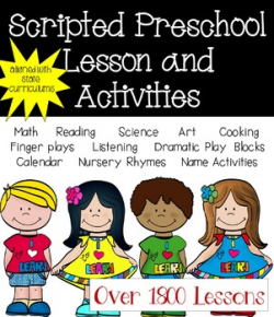 Preschool Curriculum: Scripted Lessons and Hands-on Activities (12 Unit  Bundle)