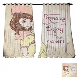 Amazon.com: Window Curtain Fabric Pregnancy Enjoy Every ...