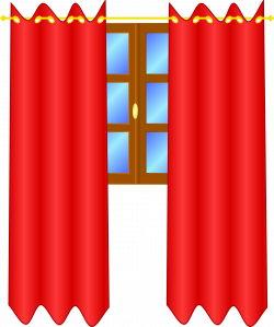 Clipart - Window with draperies