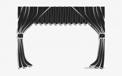 Free Curtain Clipart Black And White, Download Free Clip Art ...