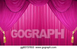 Stock Illustration - Closed curtain. Clipart Drawing ...