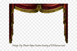 Stage Curtains Clipart - Vintage Stage Curtain Png ...