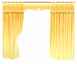 Yellow Curtains Transparent PNG Clipart | Gallery Yopriceville ...