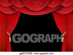 Stock Illustration - Large theater stage. Clipart ...