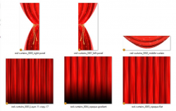 Red Curtains Clipart