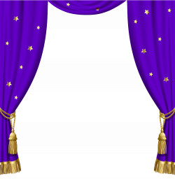 Transparent Purple Curtains with Gold Tassels and Stars | Gallery ...
