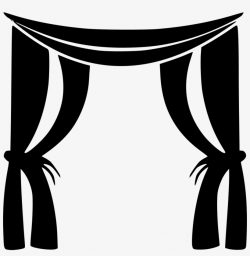 Curtains Comments - Black And White Curtain Clipart ...