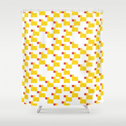 Pixel by pixel – Rubber duck Shower Curtain by favati