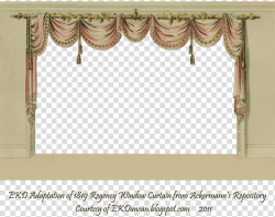 Swag Curtain Room with a View, pink valance illustration ...