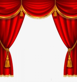 Stage Curtain, Stage Clipart, Red, Decoration PNG ...